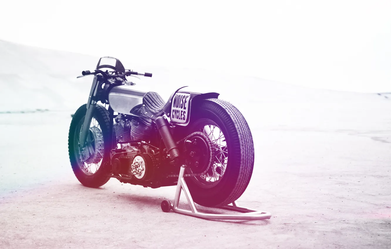 Фото обои motorcycle, custom, harley-davidson, panhead