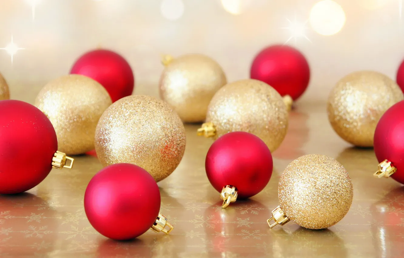 Фото обои шарики, праздник, шары, новый год, рождество, красные, christmas, new year