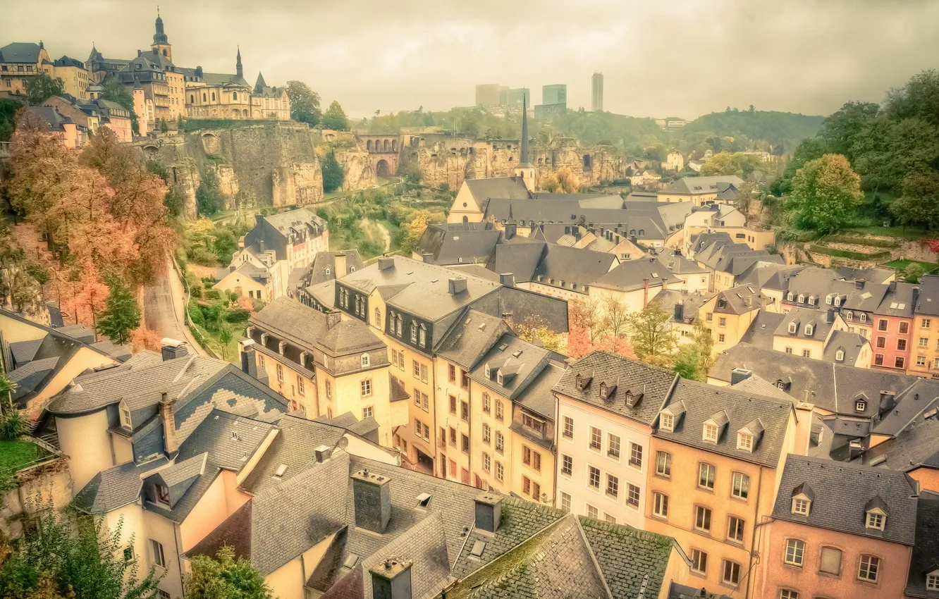 Фото обои город, дома, Luxembourg