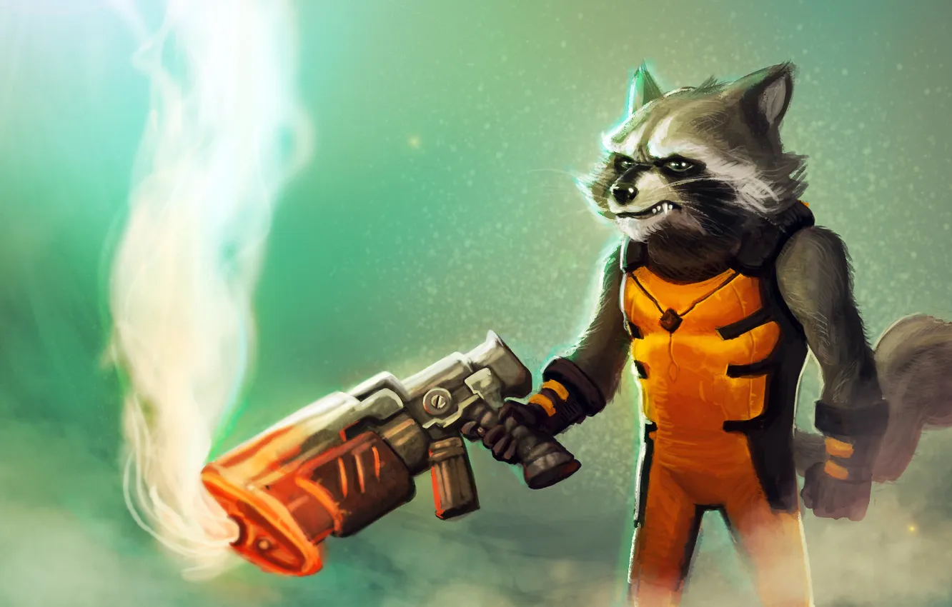 Фото обои marvel comics, Rocket, raccoon, Guardians of the Galaxy