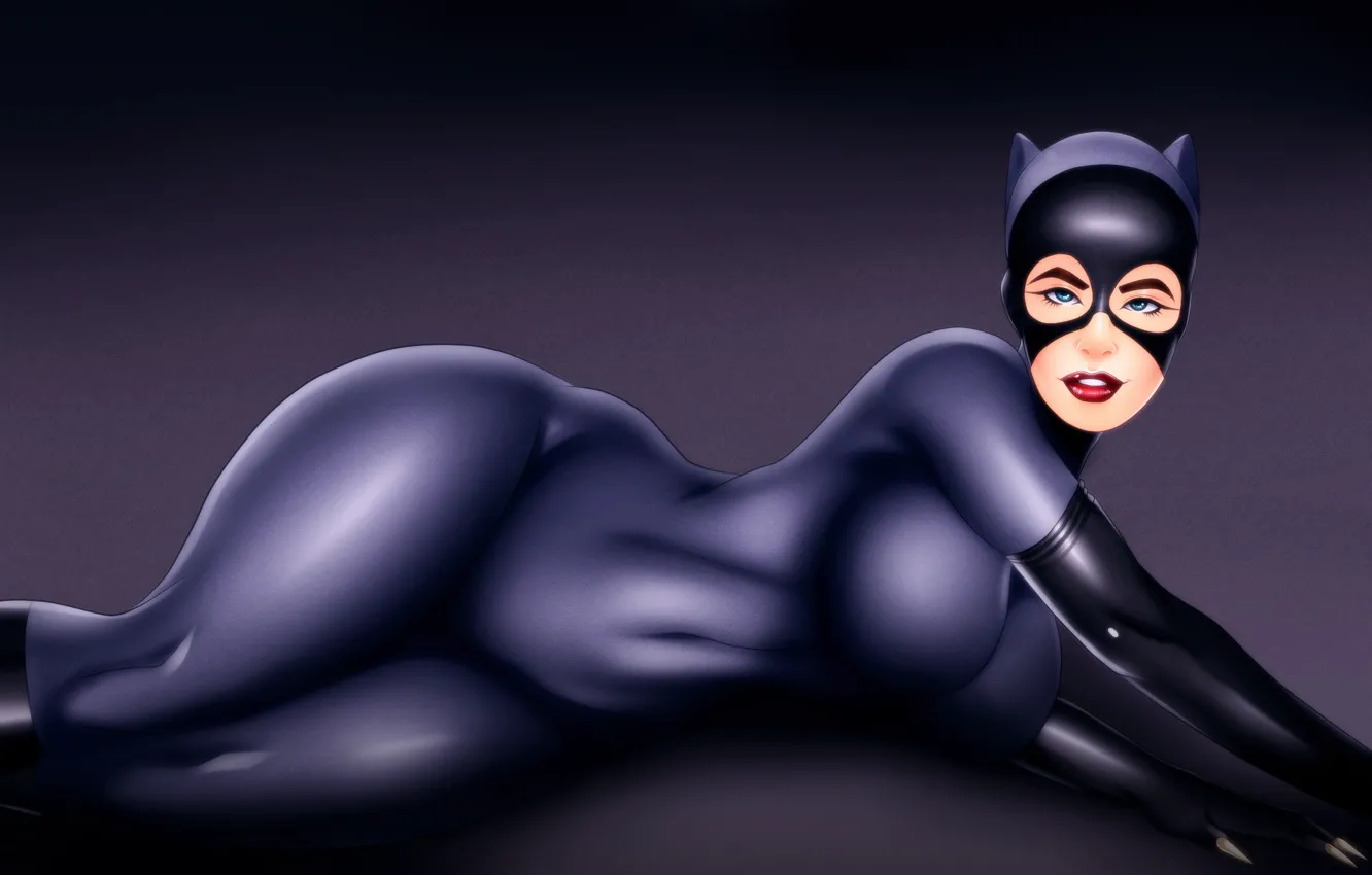 Фото обои грудь, тело, маска, арт, костюм, dc comics, catwoman, Selina Kyle