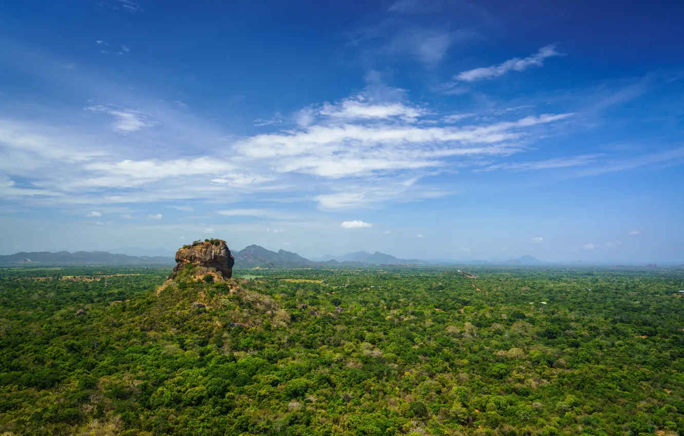 Фото обои небо, горы, Шри-Ланка, Sigiriya, Matale District, Central Province