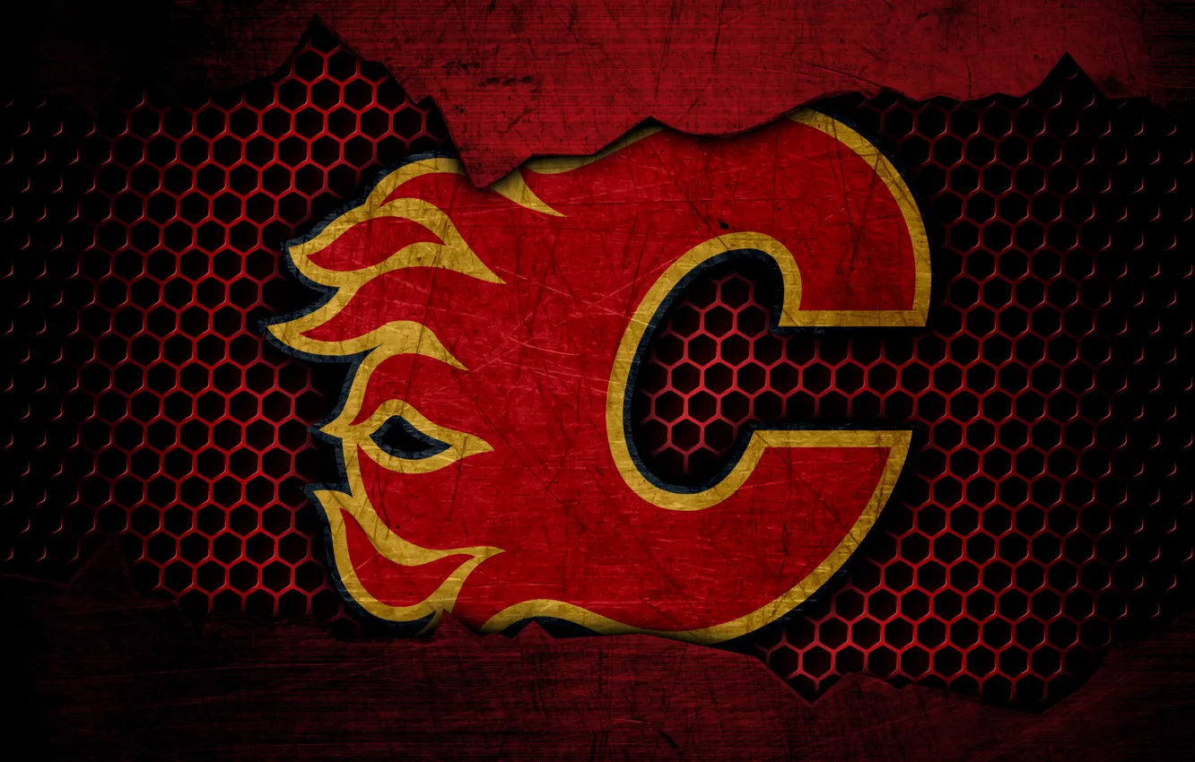 Фото обои wallpaper, sport, logo, NHL, hockey, Calgary Flames