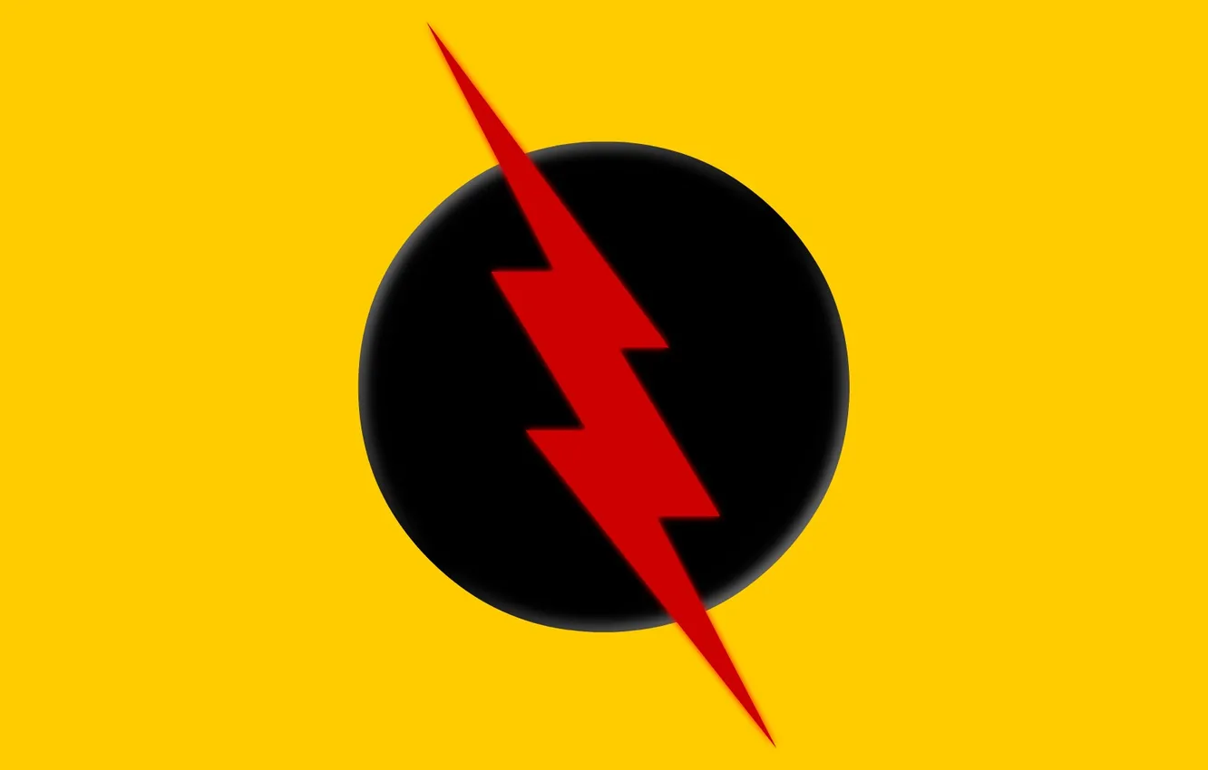 Фото обои logo, yellow, comics, Reverse Flash
