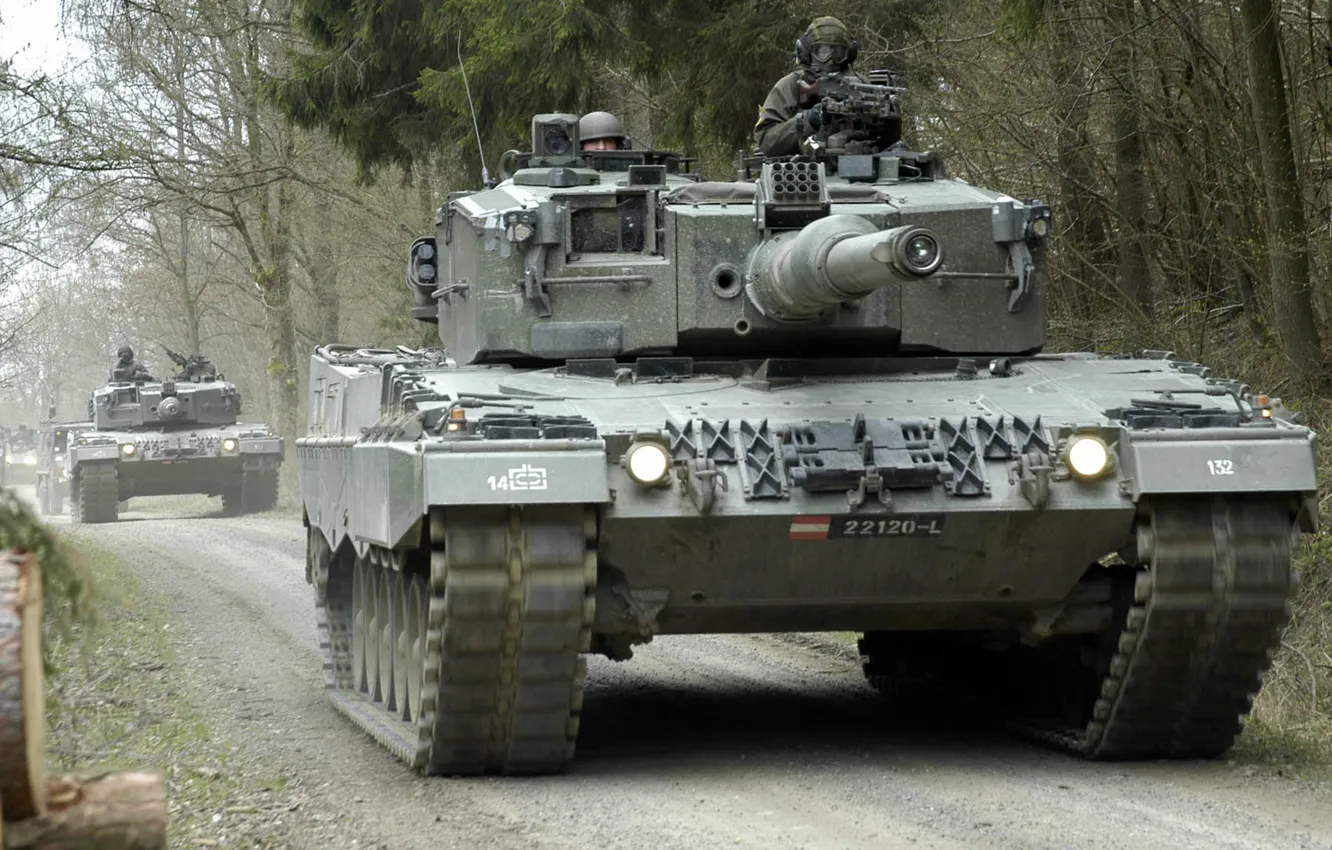 Фото обои Танк, Leopard 2A4, Leopard 2, Леопард 2, Бронетехника