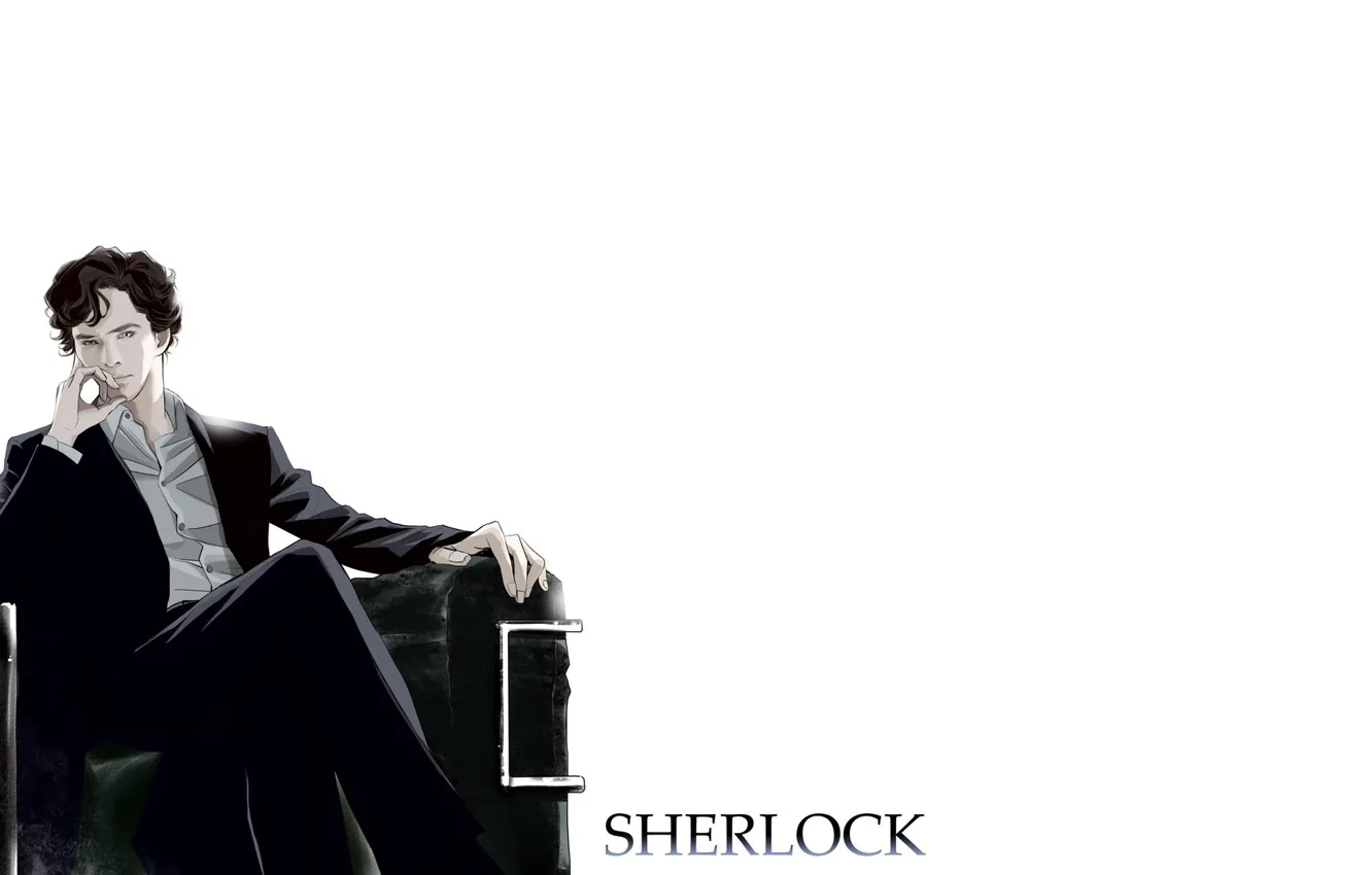 Фото обои минимализм, Шерлок Холмс, Бенедикт Камбербэтч, Benedict Cumberbatch, Sherlock, Sherlock BBC