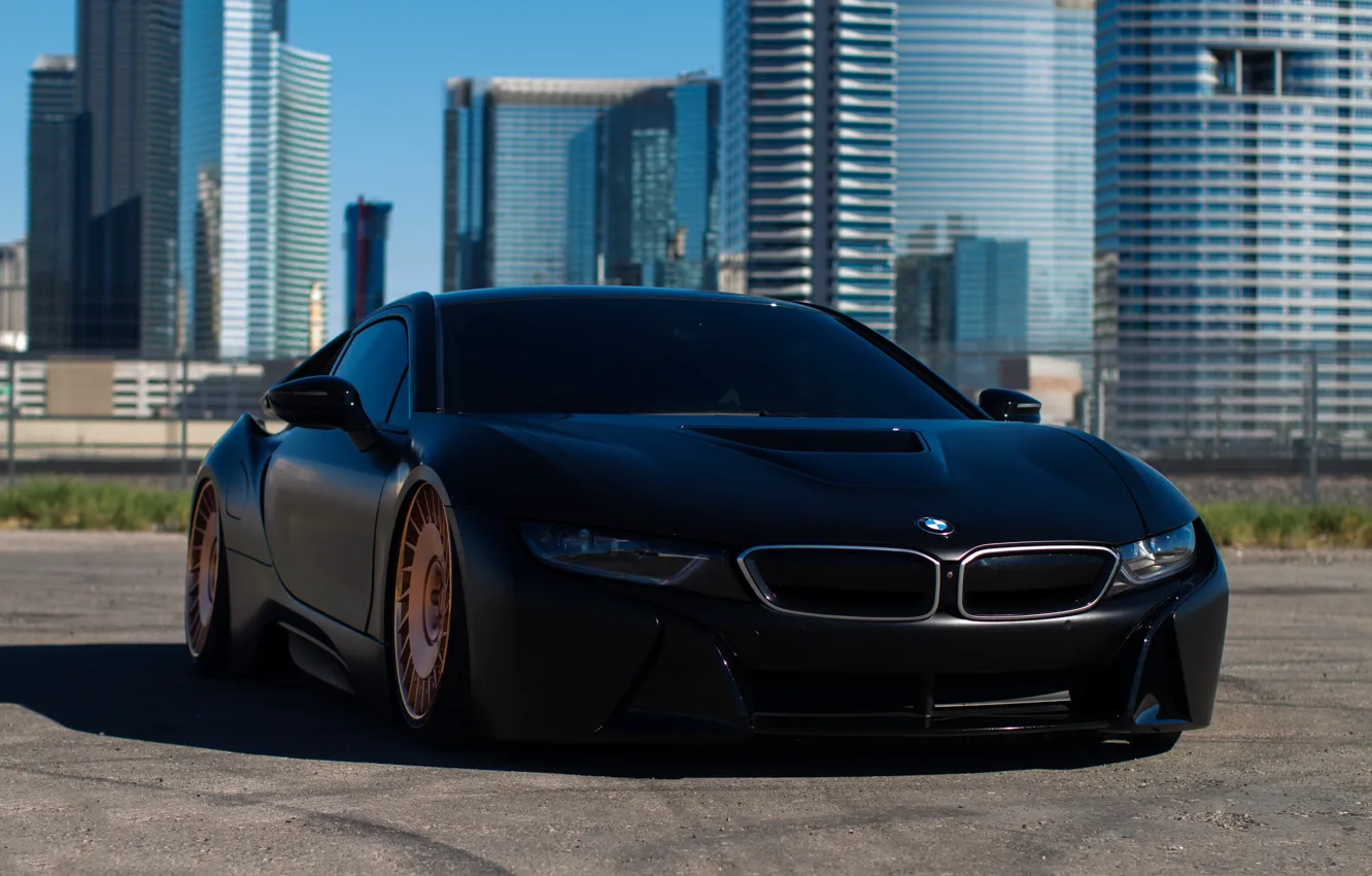 Фото обои BMW, wheels, black, matte, bronze