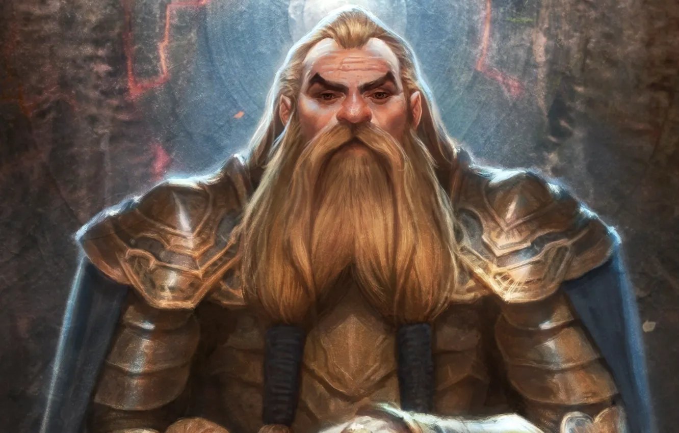 Фото обои фентези, доспехи, арт, дворф