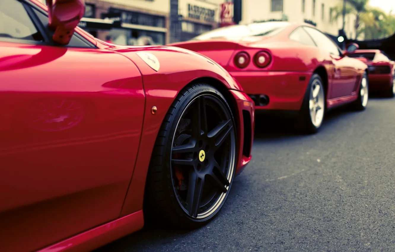 Фото обои Красный, Диск, Колесо, Машины, Ferrari, Sport, 550, Maranello