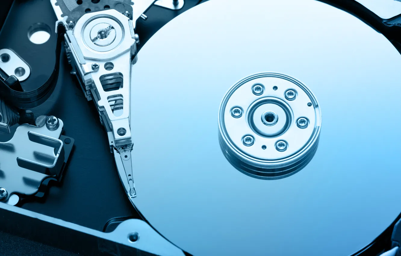 Фото обои metal, plate, data, hard disk