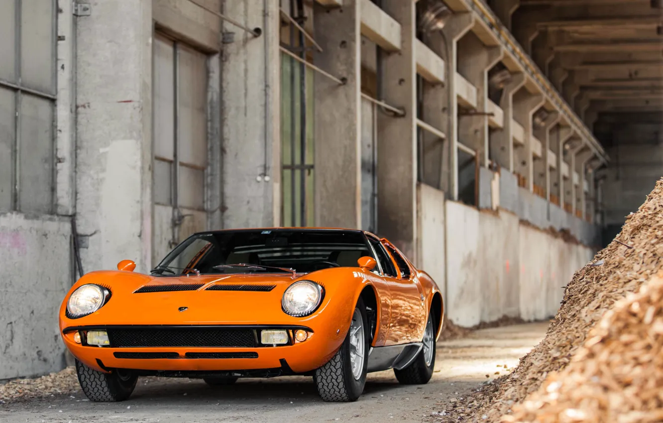 Фото обои Lamborghini, Orange, Miura
