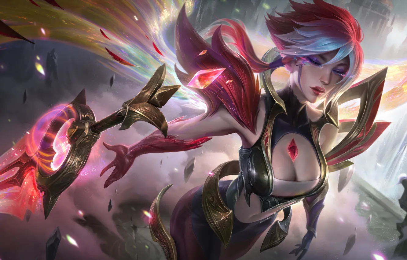 Фото обои Art, League of Legends, Skin, LoL, Riven, Dawnbringer, Dawnbringer Riven