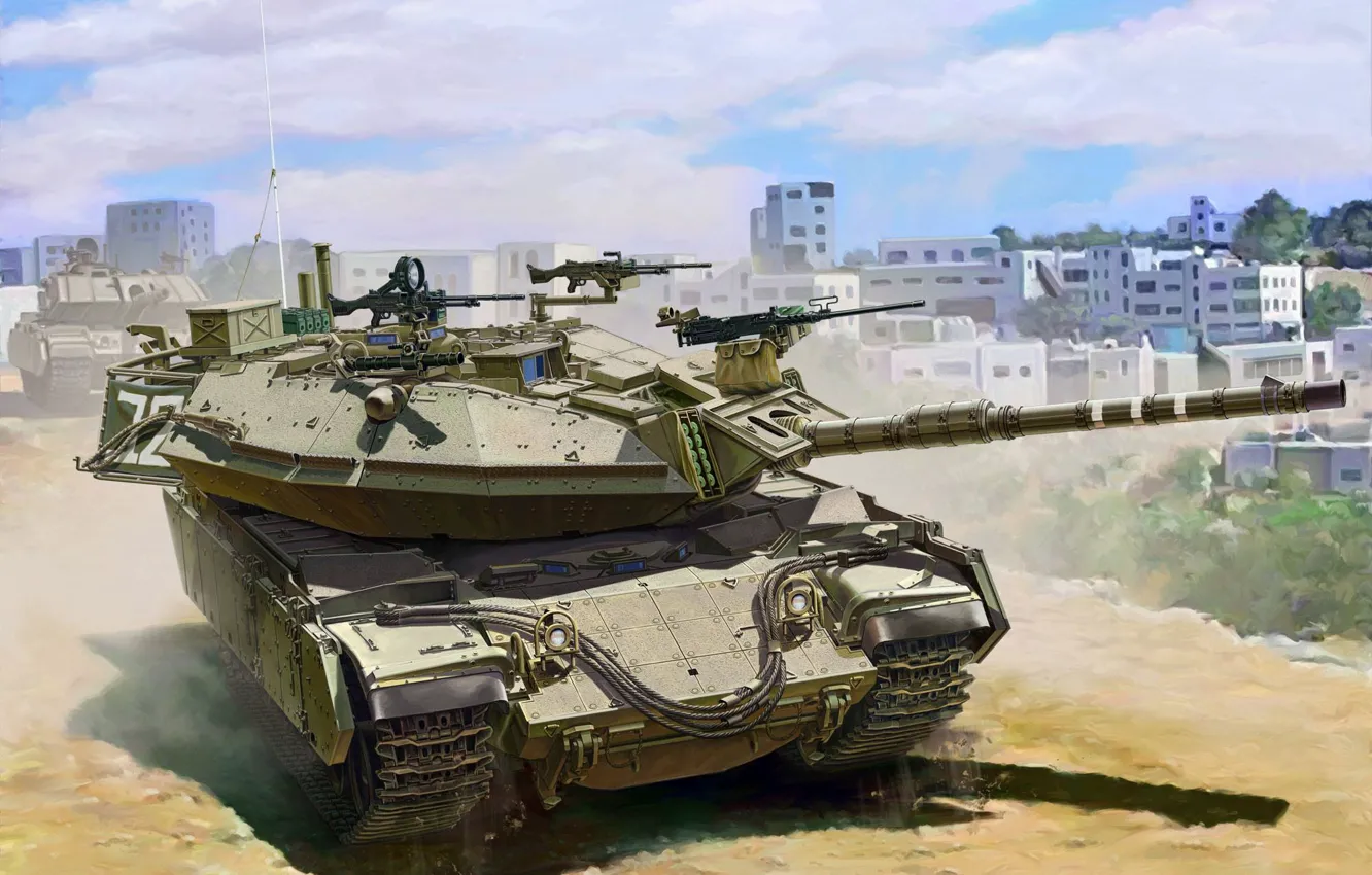 Фото обои арт, ЦАХАЛ, Gal Batash, Israel Main Battle Tank, Magach 6B