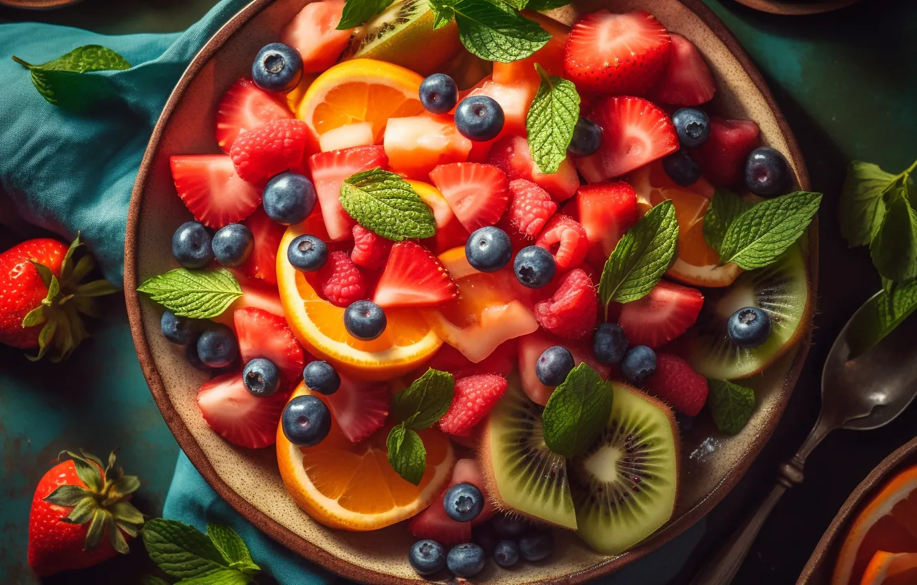 Фото обои ягоды, еда, фрукты, много, разные, вкусно, сочные, ассорти