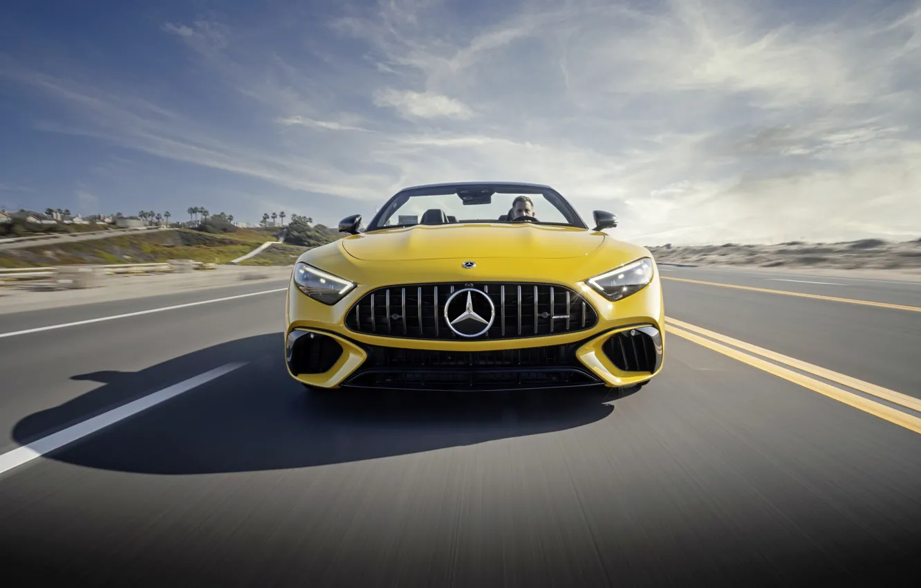 Фото обои Mercedes-Benz, Mercedes, road, Mercedes-AMG, Mercedes-AMG SL 63