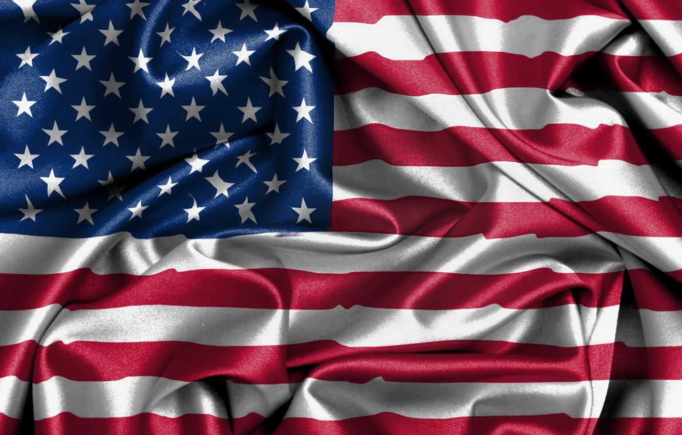 Фото обои red, white, blue, stars, cloth, USA flag