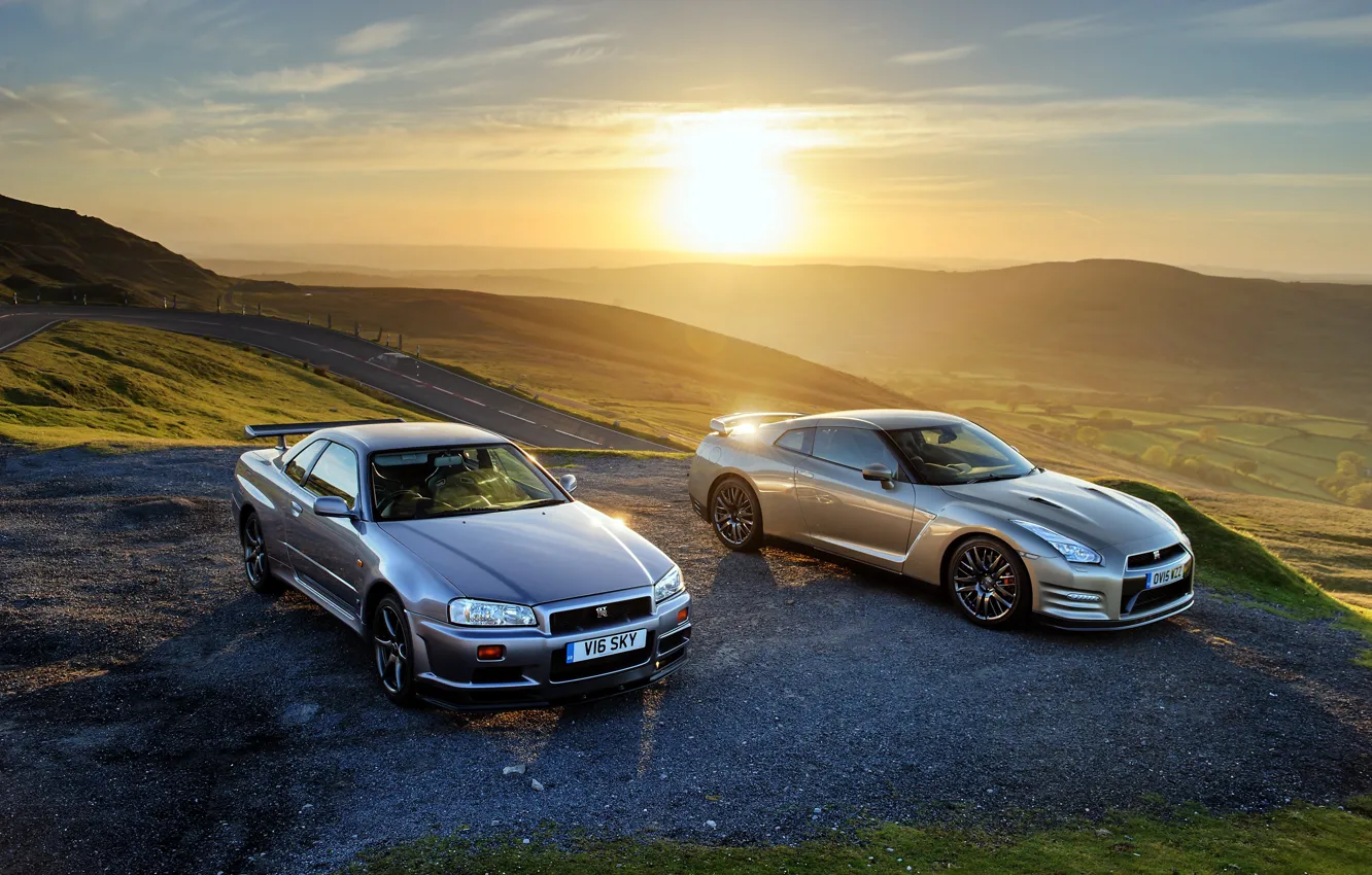 Фото обои Nissan, GT-R, ниссан, R35, UK-spec, 2015, 45th Anniversary
