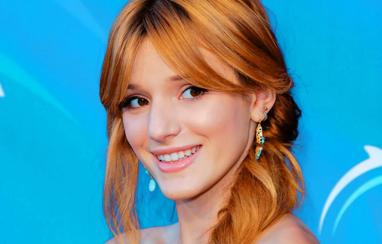 Фото обои лицо, улыбка, актриса, певица, рыжеволосая, Bella Thorne, Белла Торн