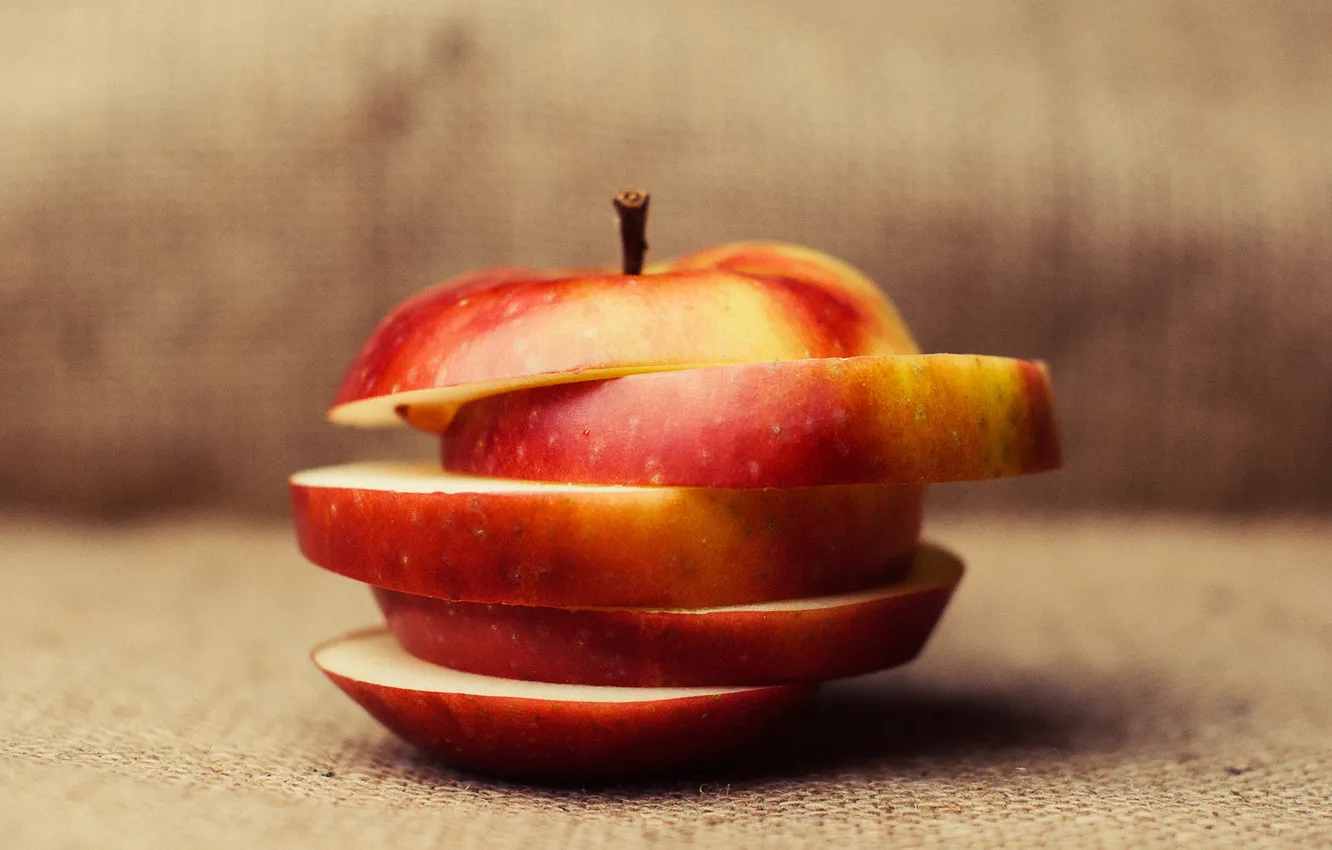 Фото обои apple, food, fruits, slices, healthy, chopped