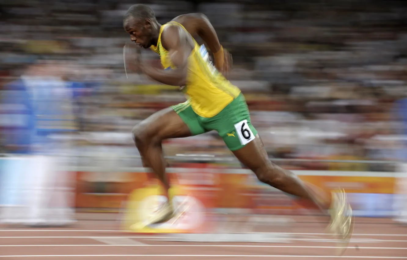 Фото обои скорость, бег, Усейн Болт, Usain Bolt