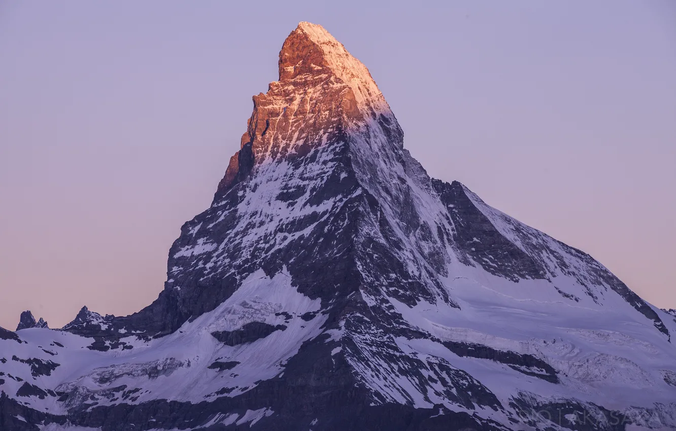 Фото обои зима, небо, снег, природа, скала, гора, Швейцария, Альпы