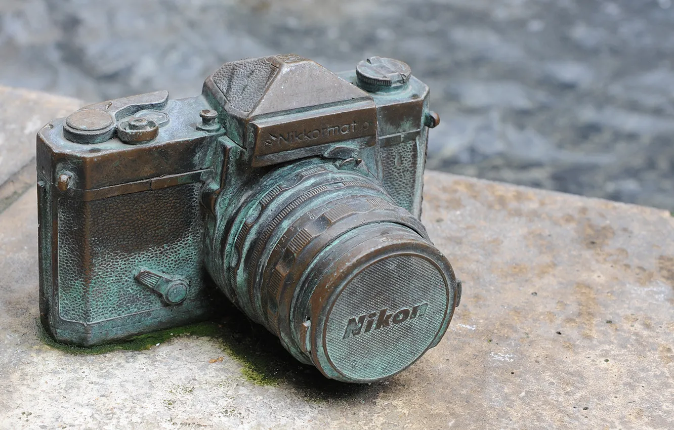 Фото обои макро, фотоаппарат, старый, nikon, никон, раскопка