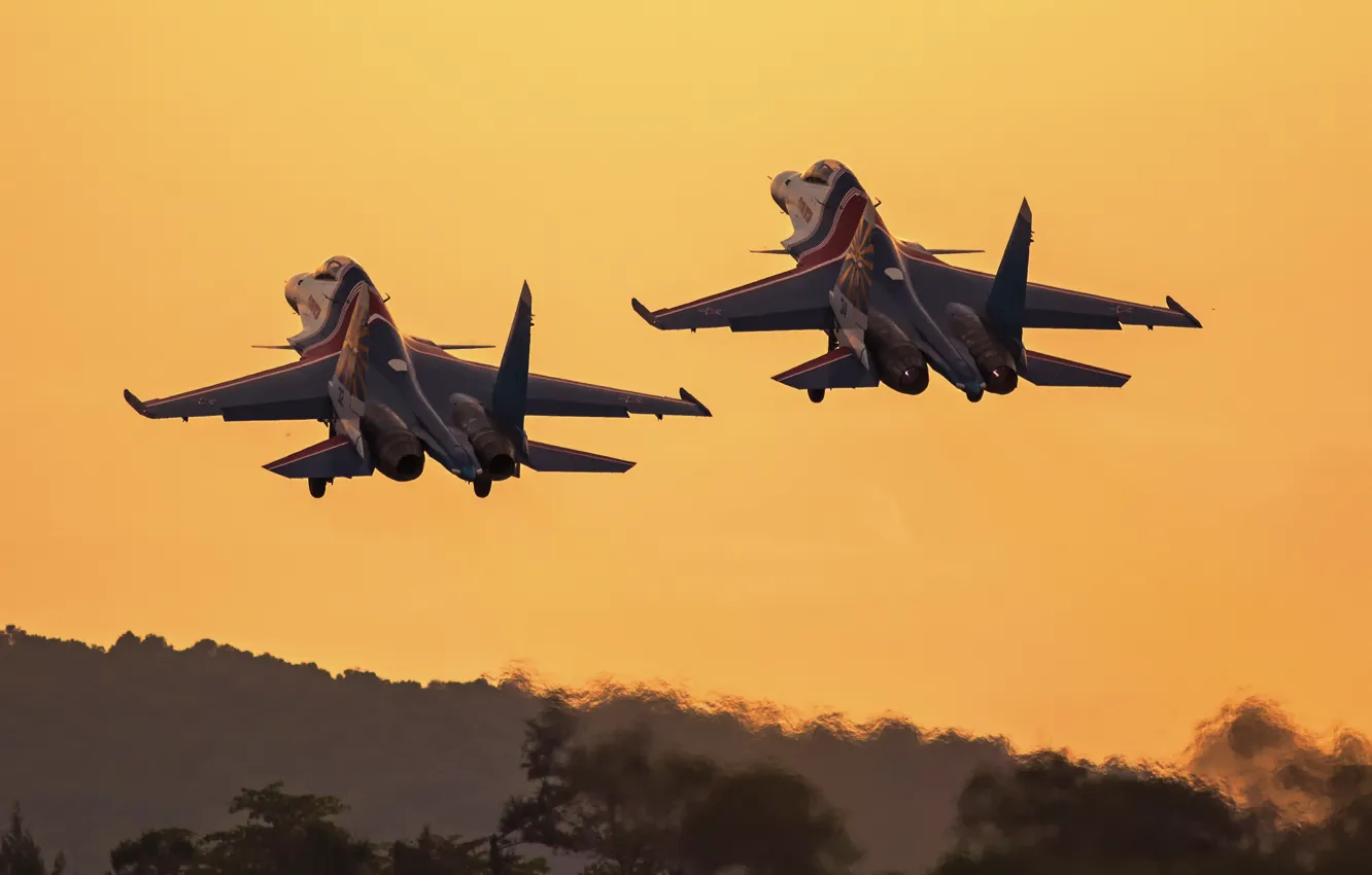 Фото обои взлет, Sukhoi, Flanker, Su-30SM