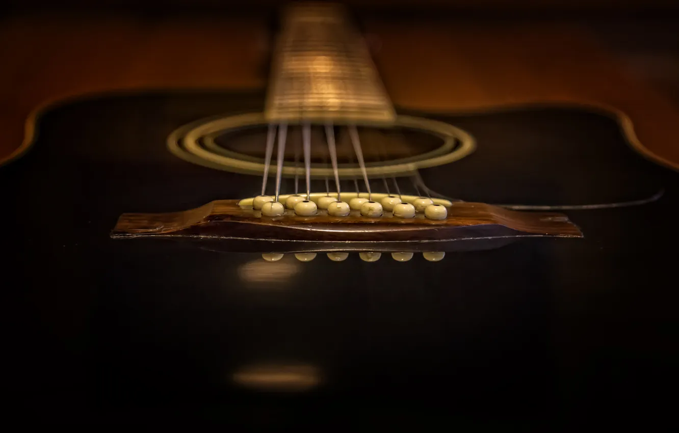 Фото обои music, dark, guitar, strings, Tajikistan, marco, acoustic guitar, ballad