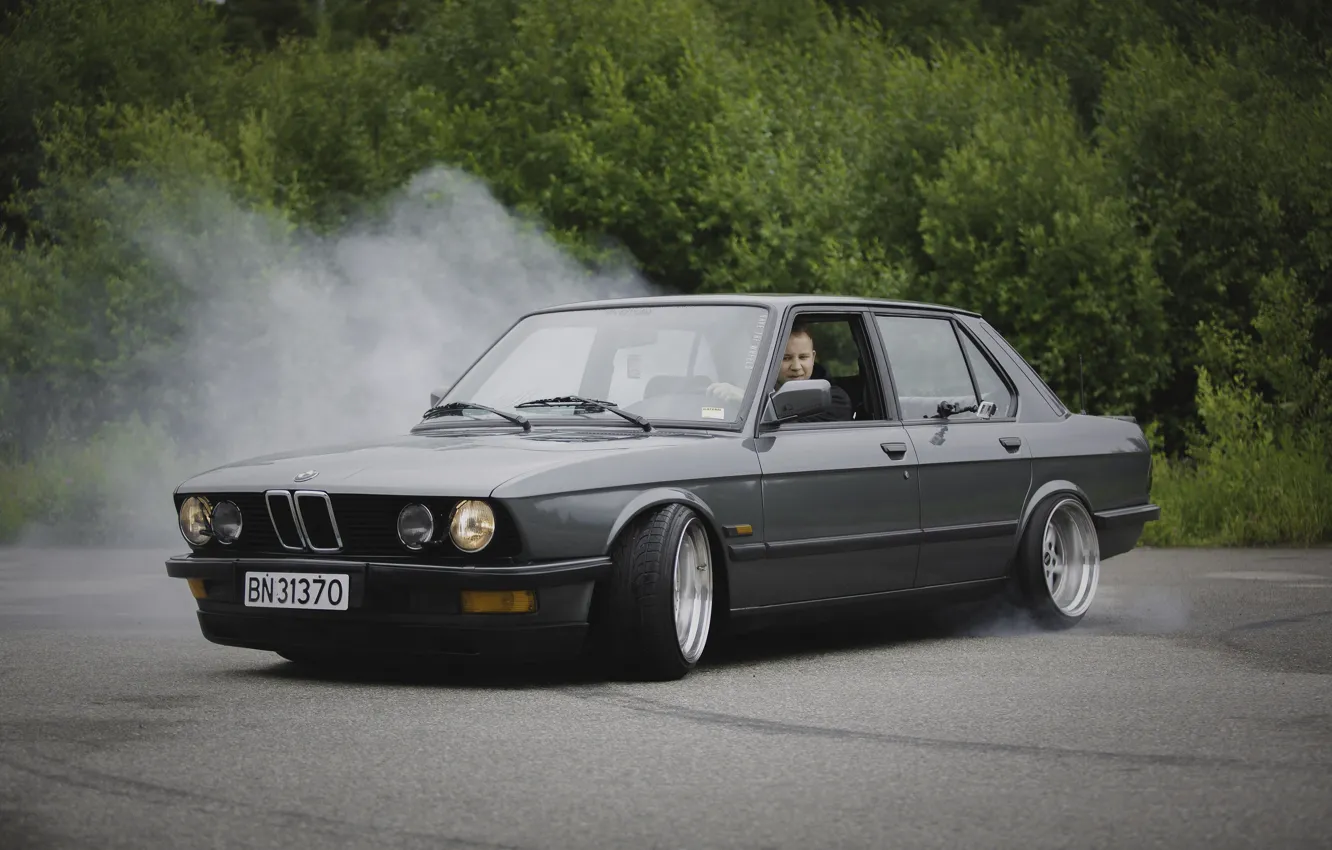 Фото обои BMW, Drift, Car, Smoke, Stance