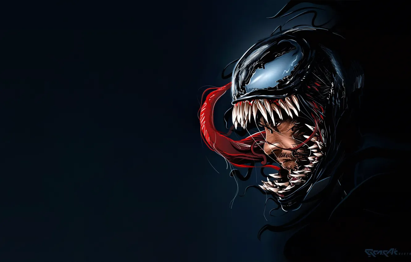 Фото обои Язык, Зубы, Marvel, Веном, Venom, Симбиот, Creatures, by Marthin Anthony Millado