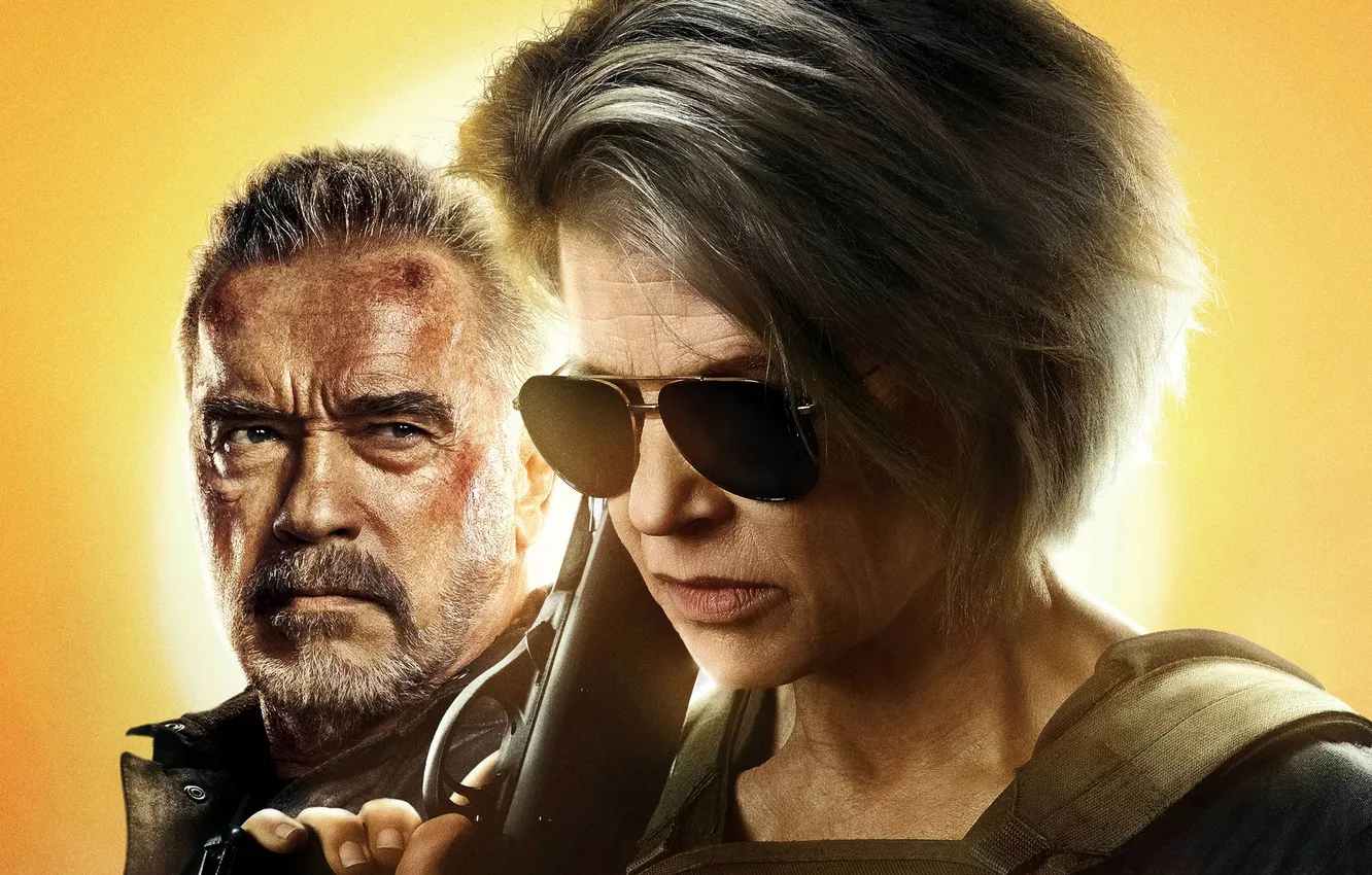 Фото обои фантастика, боевик, постер, Арнольд Шварценеггер, Terminator, Arnold Schwarzenegger, Sarah Connor, Linda Hamilton