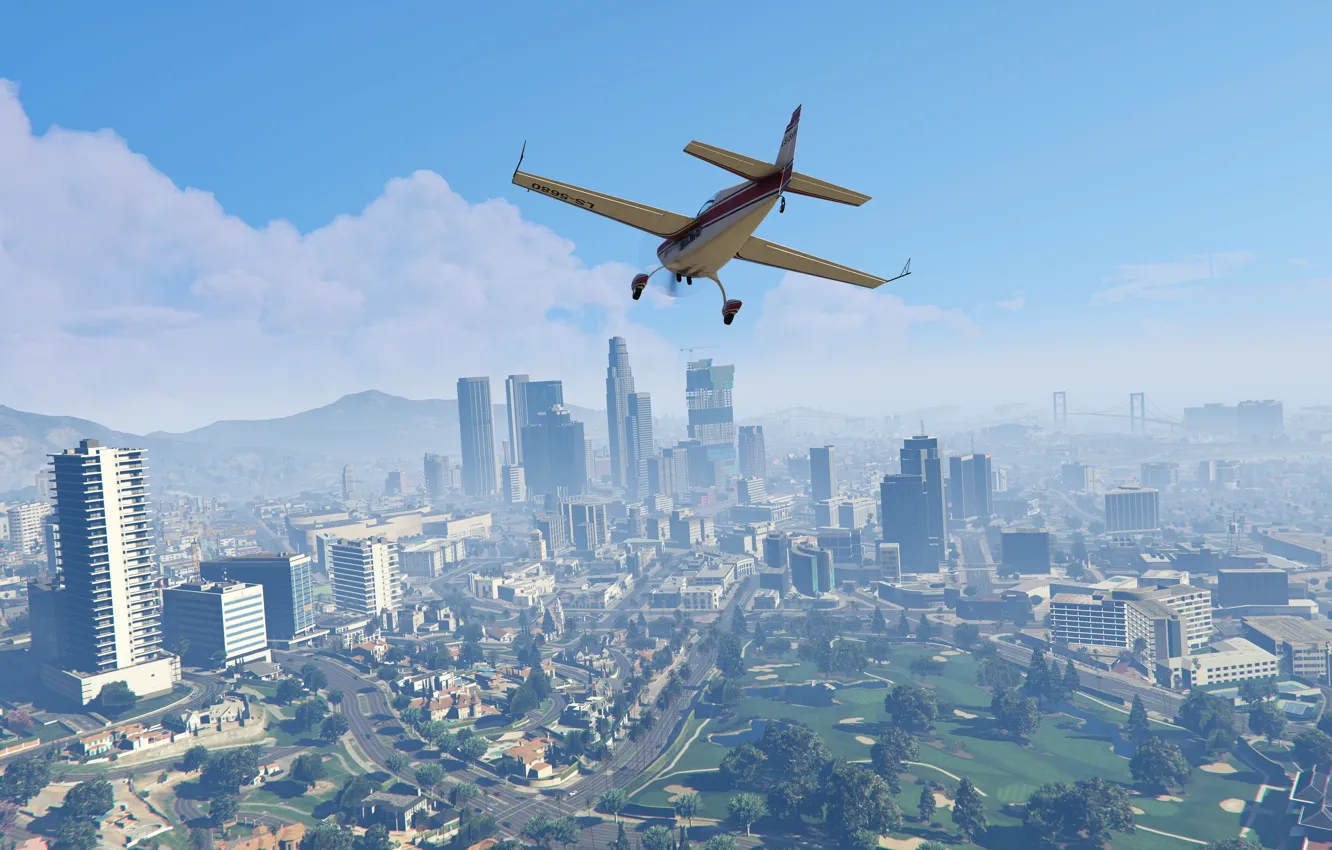 Фото обои пейзаж, city, games, gta 5, gta v, grand theft auto v