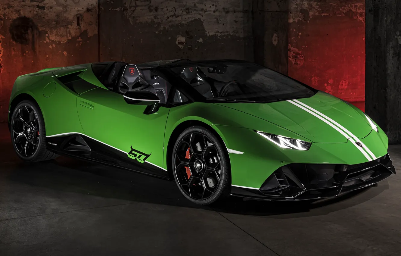 Фото обои Lamborghini, Huracan, 2023, Lamborghini Huracan Evo Spyder, 60th Anniversary Edition, Evo Spyder