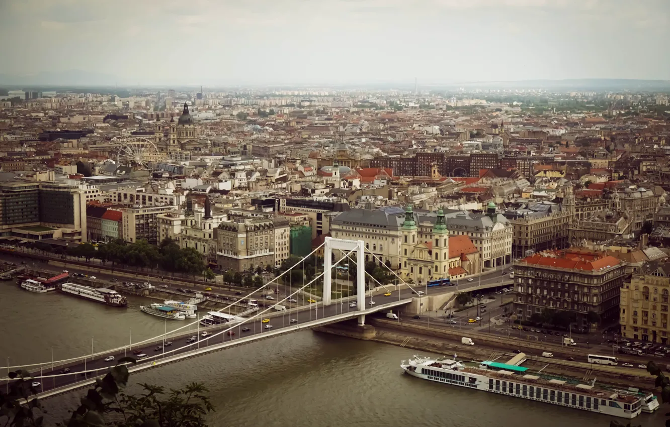 Фото обои пейзаж, город, вид, view, Будапешт