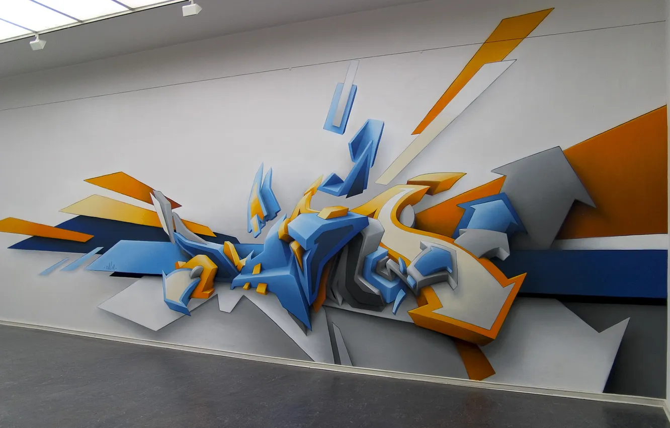 Фото обои стена, рисунок, graffiti