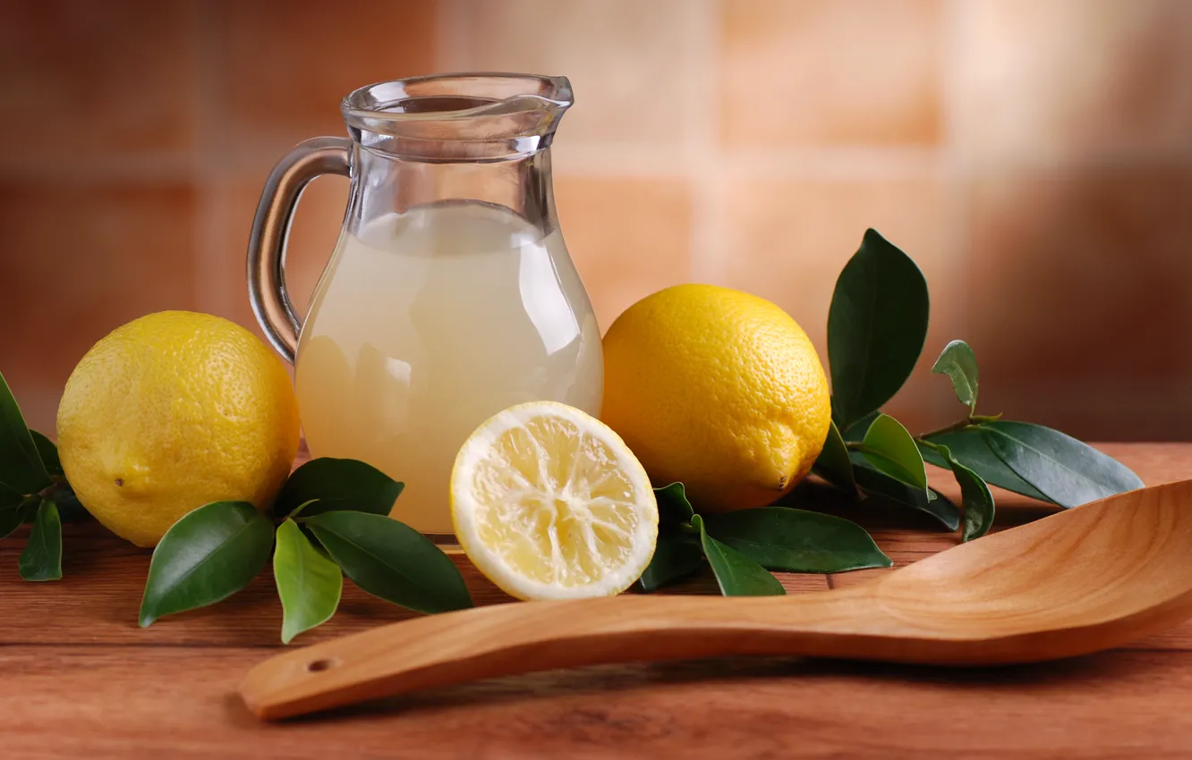 Фото обои juice, lemon, fruit, pitcher, lemonade