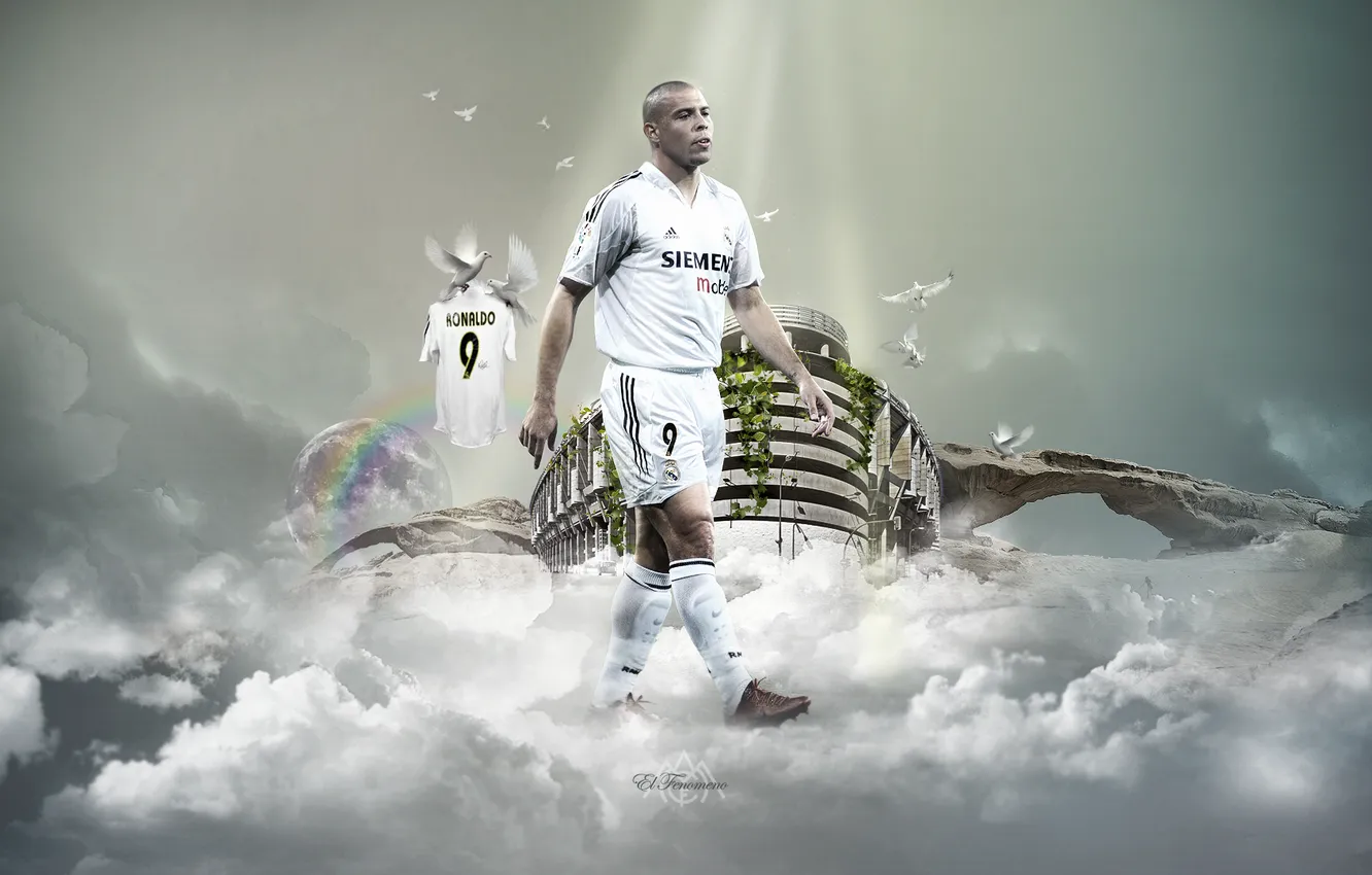 Фото обои Legend, Football, Ronaldo, Brasil, Brazilian, GOAT, Nazario, Ronaldo Nazario