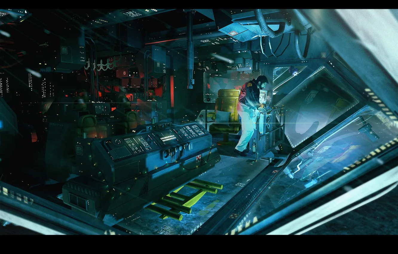 Фото обои Alien: Isolation, Ships and ship, anesidorainterior bridge