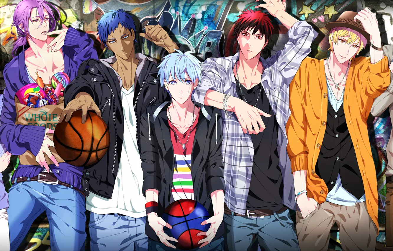 Фото обои улыбка, настроение, слезы, парни, art, kuroko no basket, yuna, daiki aomine