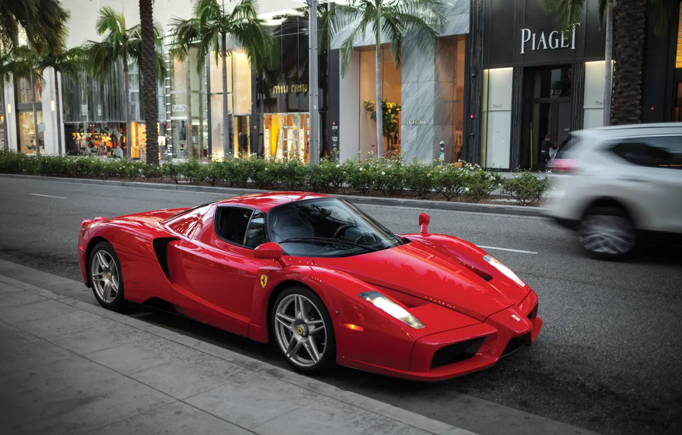 Фото обои красный, Ferrari, феррари, Ferrari Enzo, Enzo