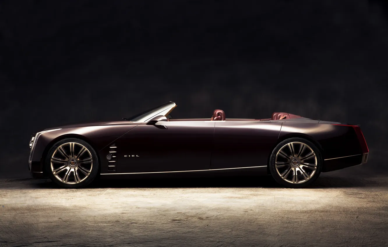 Фото обои Cadillac, concept, концепт, ciel, кабриолет сбоку