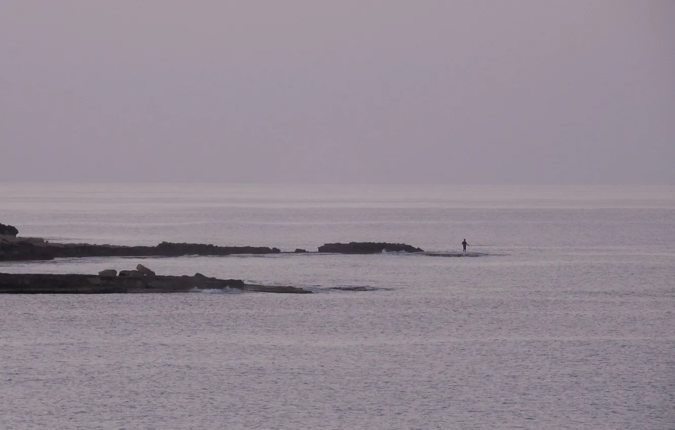 Фото обои море, пейзаж, widescreen, обои, рыбак, wallpaper, широкоформатные, background