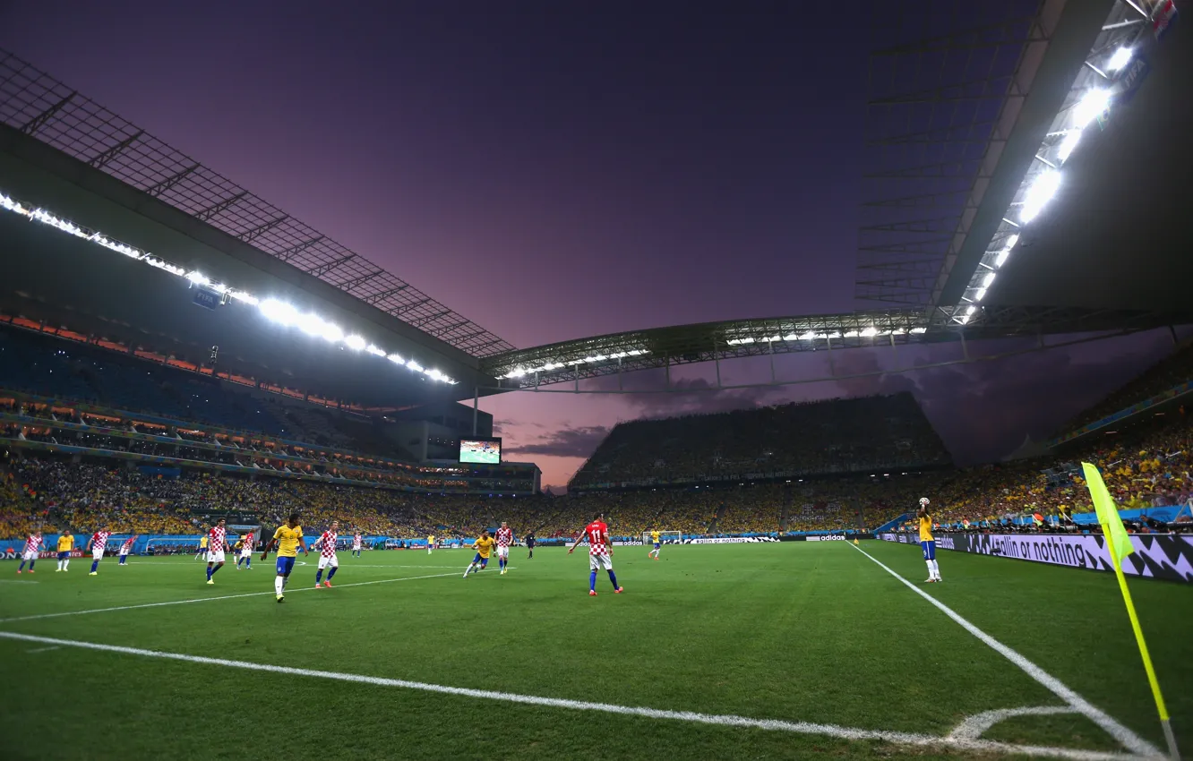 Фото обои Спорт, Футбол, Бразилия, Хорватия, Football, Sport, Футболист, Brasil