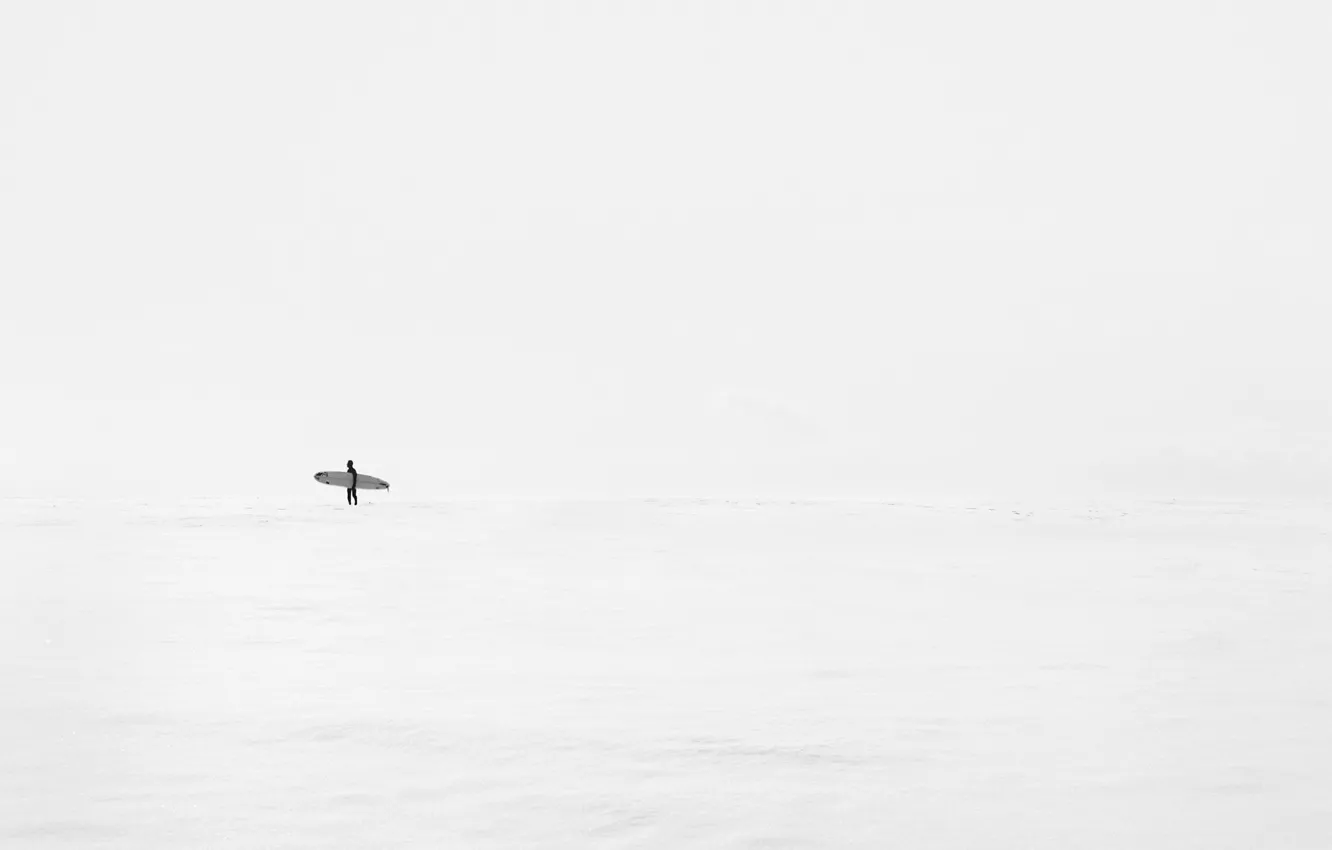 Фото обои море, доски, человек