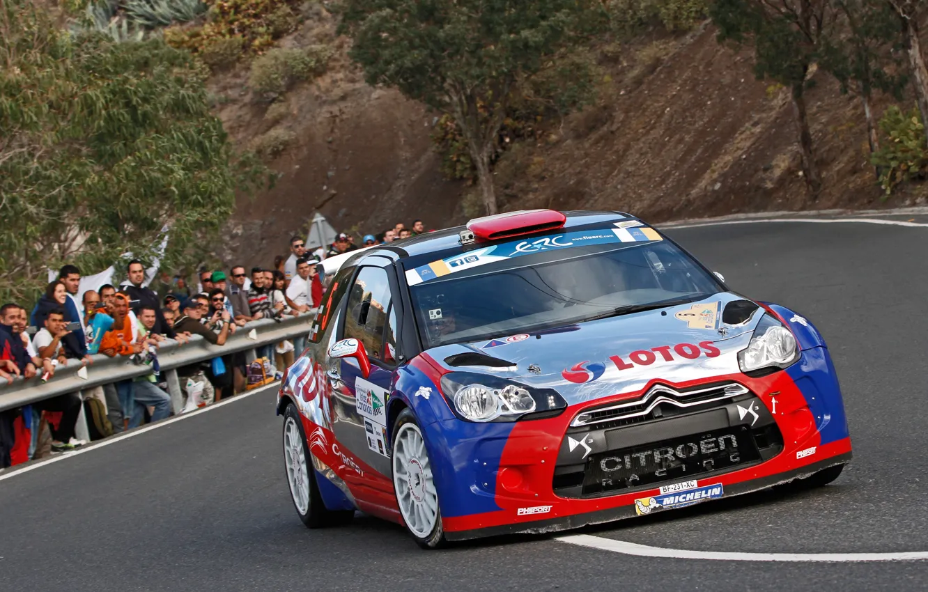 Фото обои Citroen, DS3, Rally, Kubica, WRC2, ERC