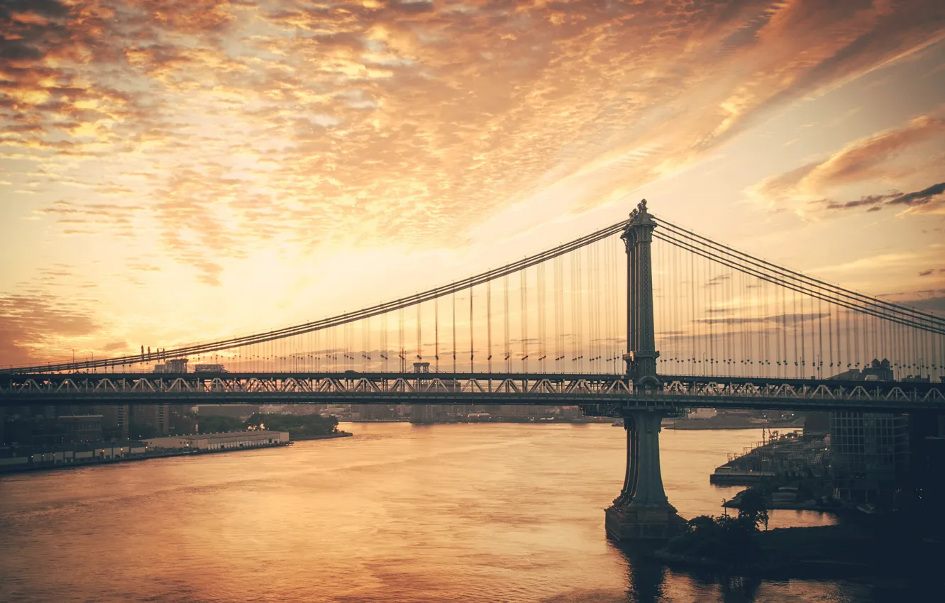 Фото обои City, New York, Sunrise
