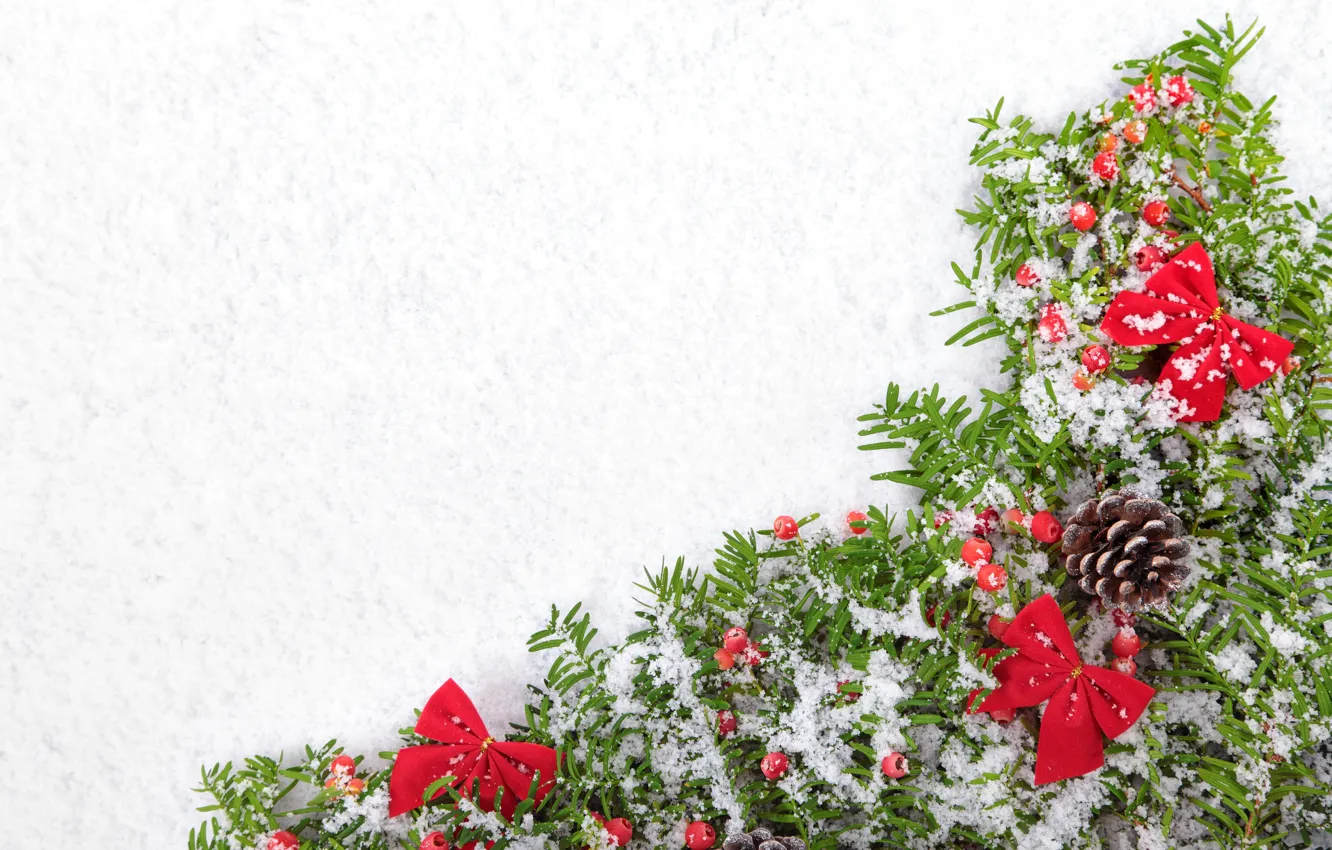Фото обои снег, шары, елка, Новый Год, Рождество, merry christmas, decoration, xmas