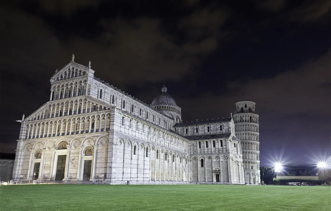 Фото обои Италия, Пиза, Italy, Pisa, Пизанская башня, Pisa Cathedral, Пизанский собор, Duomo di Pisa