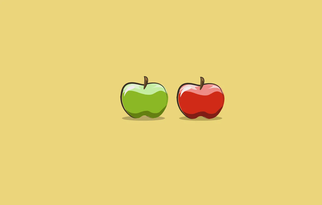 Фото обои яблоки, цвет, пара, фрукты