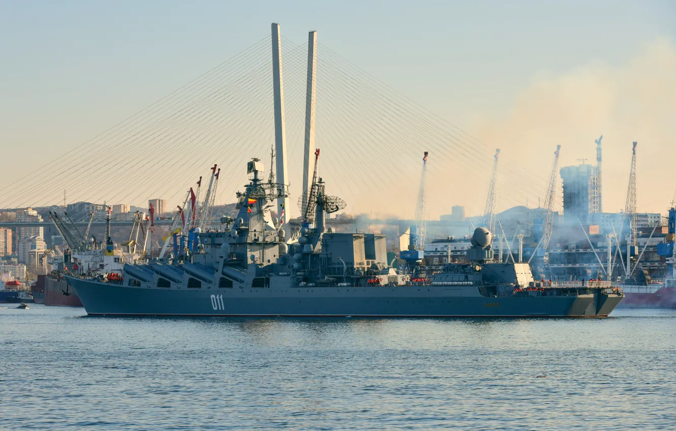 Фото обои крейсер, ракетный, гвардейский, Варяг